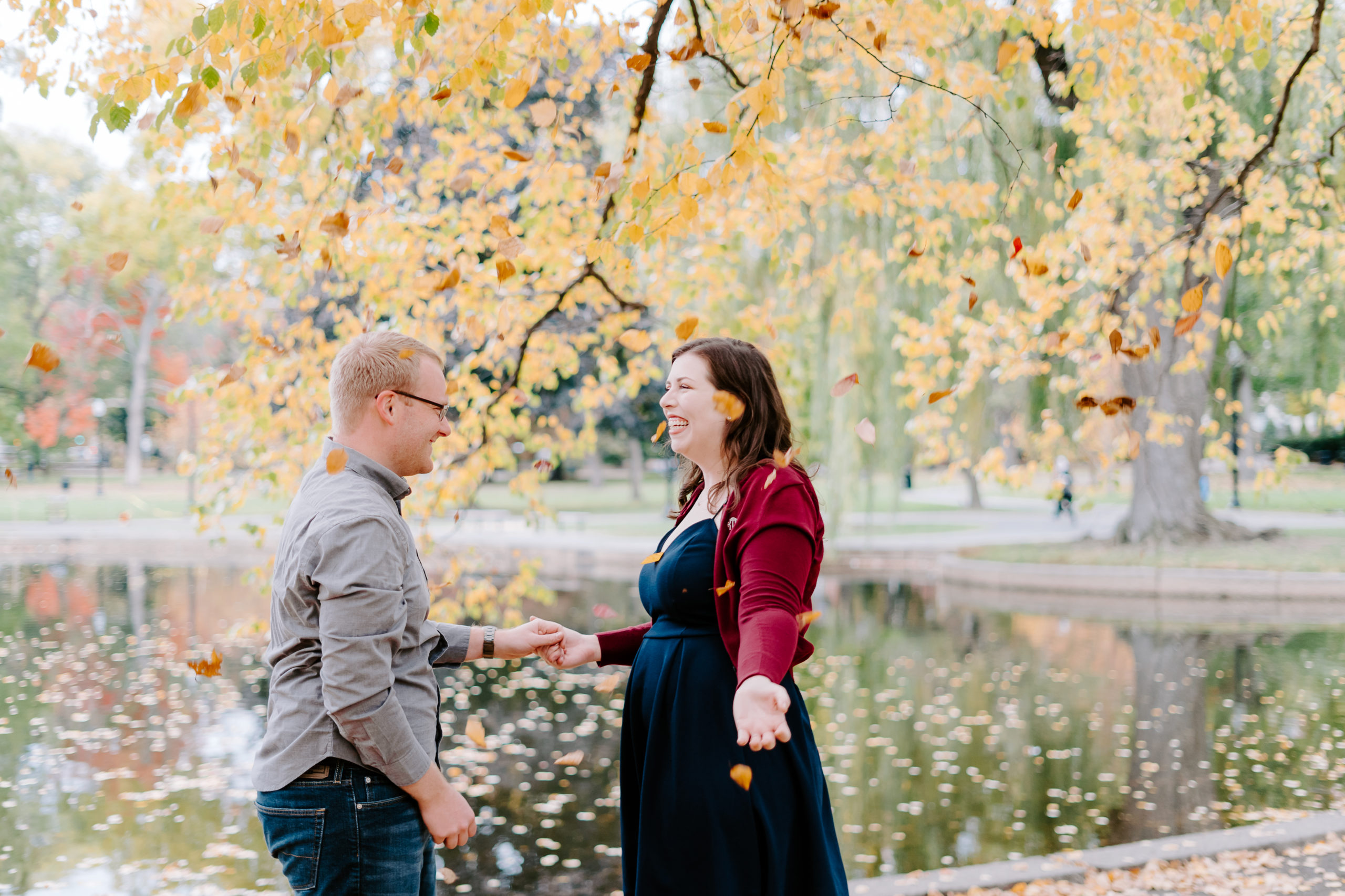 Boston Public Garden Engagement Photos