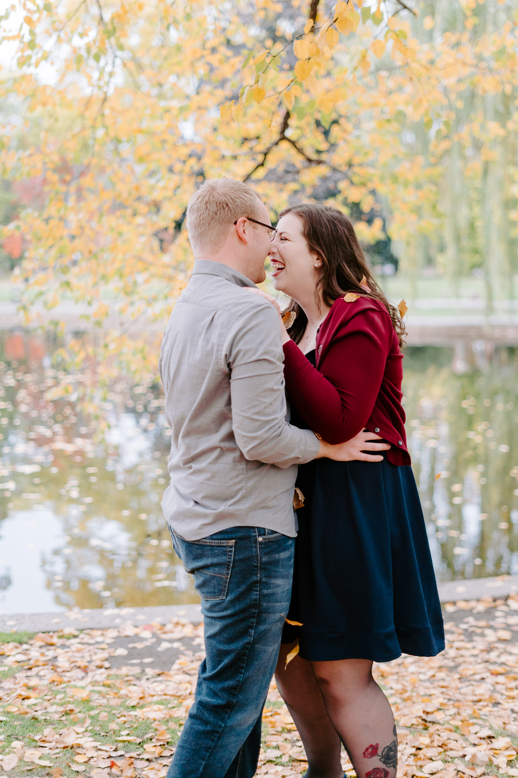 Boston Public Garden Engagement Photos