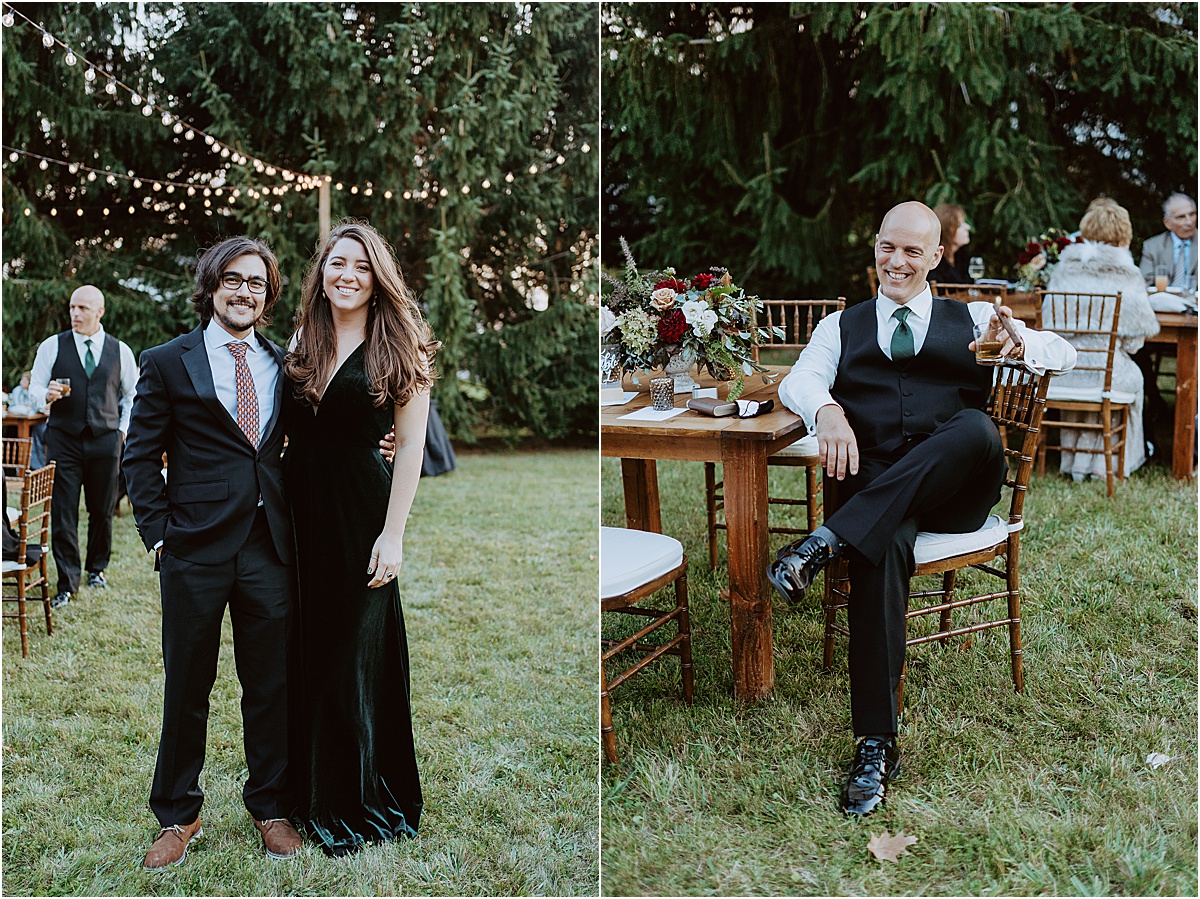 Elegant & Timeless Backyard Wedding Cocktail Hour