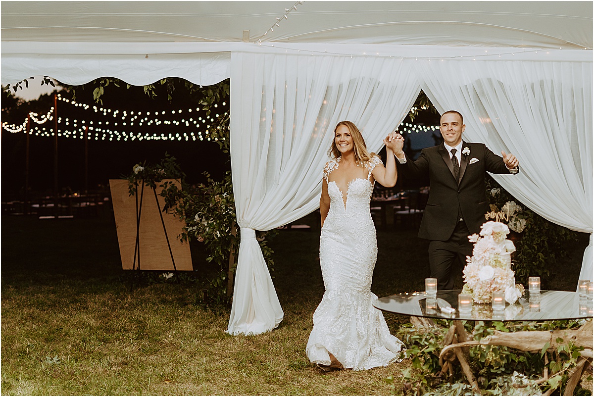 Elegant & Timeless Backyard Wedding Reception