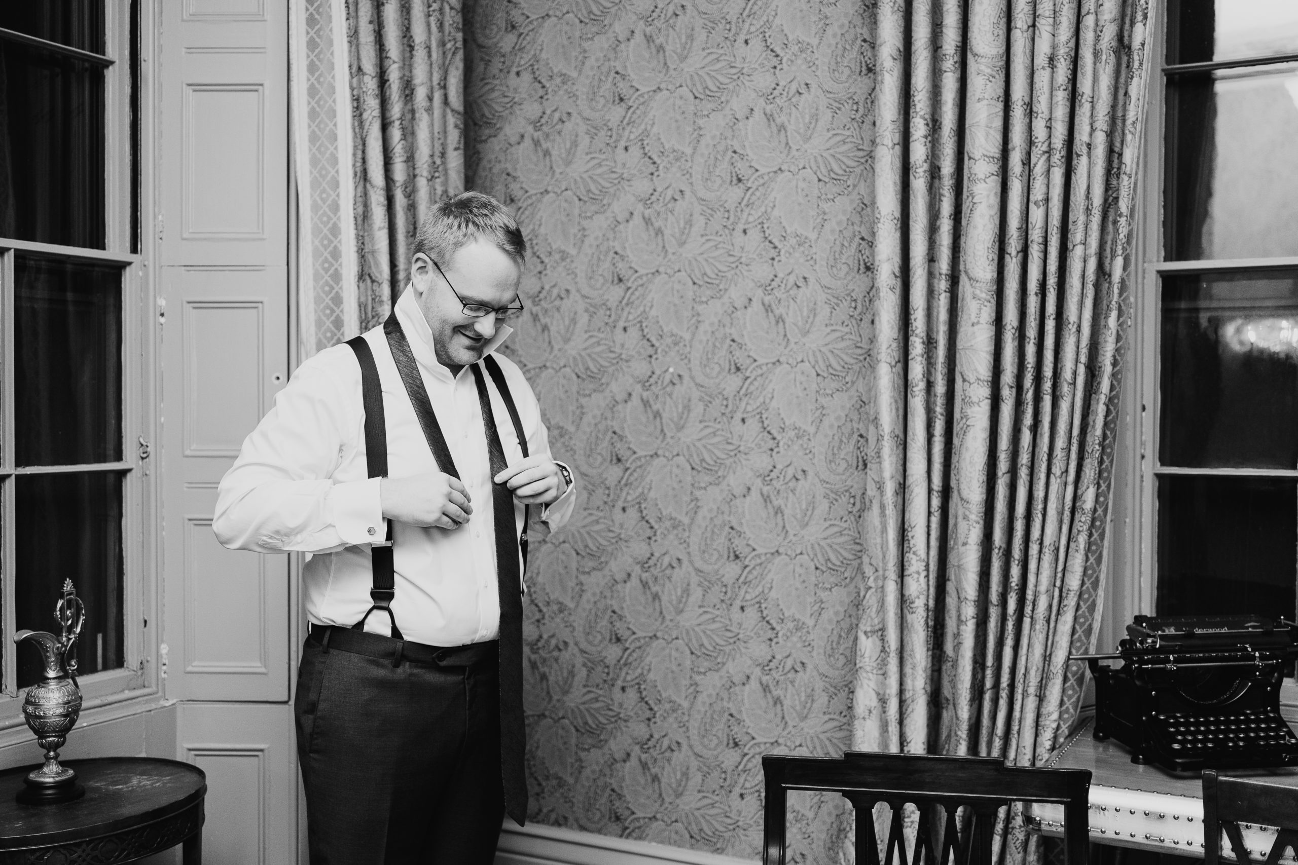 Groom Getting Ready