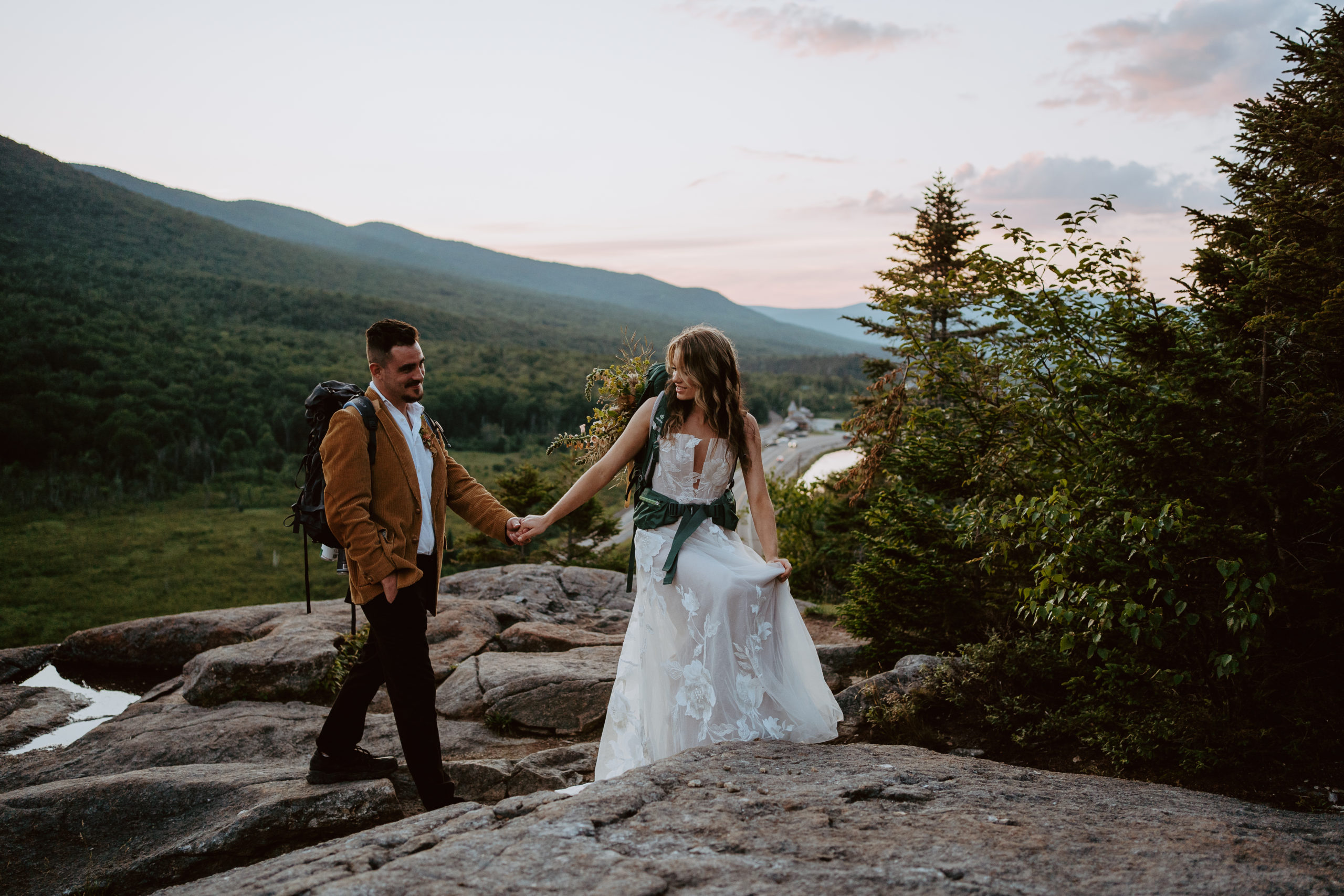 Sunset Elopement in the White Mountains of NH