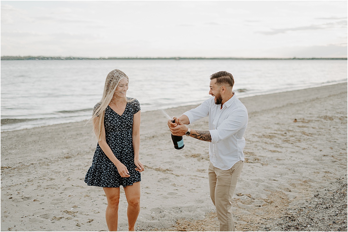 Popping Prosecco Engagement Photos
