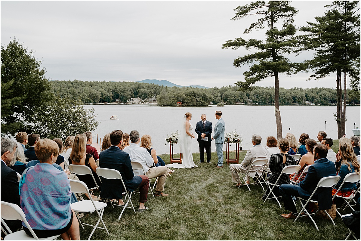 Lake Winnipesaukee Backyard Wedding