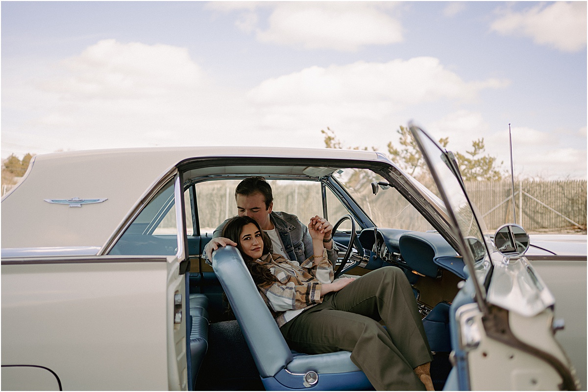 Vintage Inspired Couples Photoshoot with a Ford Thunderbird