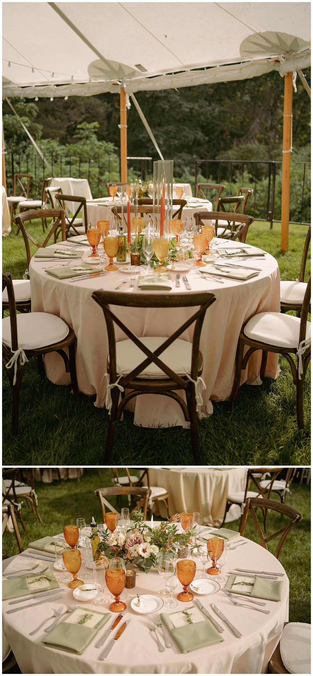 Romantic Summer Garden Wedding Tented Reception