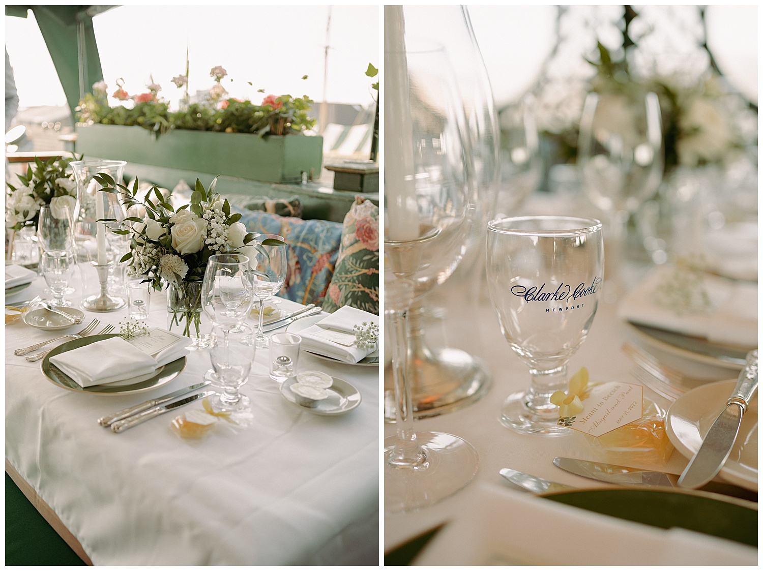 Wedding Table Details at Clarke Cooke House