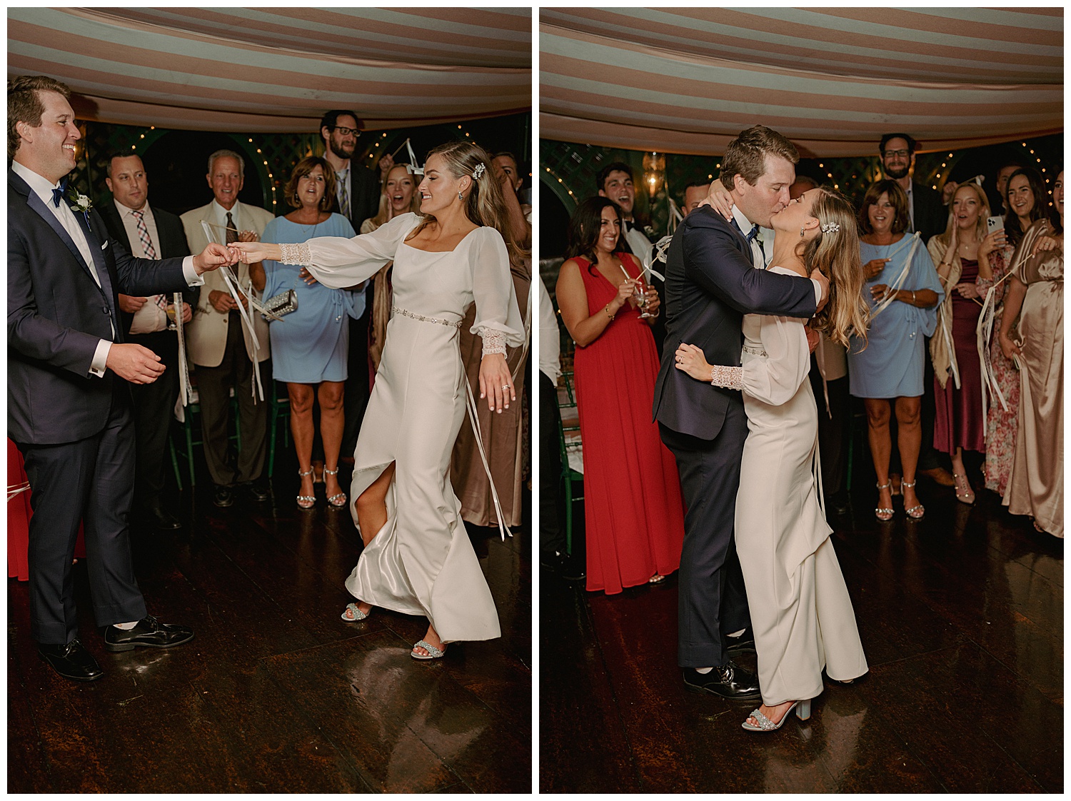 Bride and Groom First Dance at Wedding at Clarke Cooke House